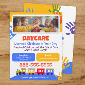 Daycare Childcare Kindergarten School Fun Flyer チラシ