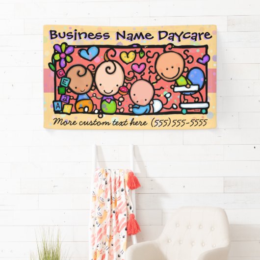Daycare.Childcare.Pre-School.Customizable 横断幕 (インサイチュ)