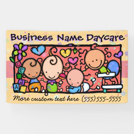 Daycare.Childcare.Pre-School.Customizable 横断幕 (横)