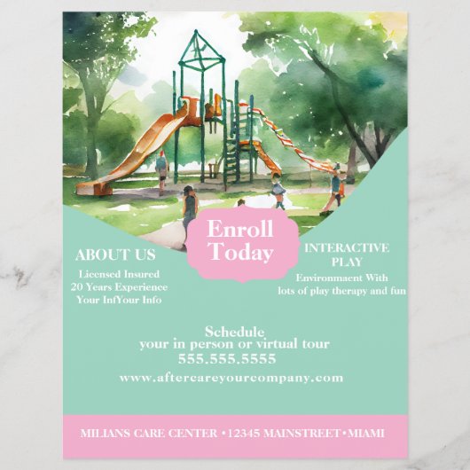 Daycare Playground Center Flyer チラシ (正面)