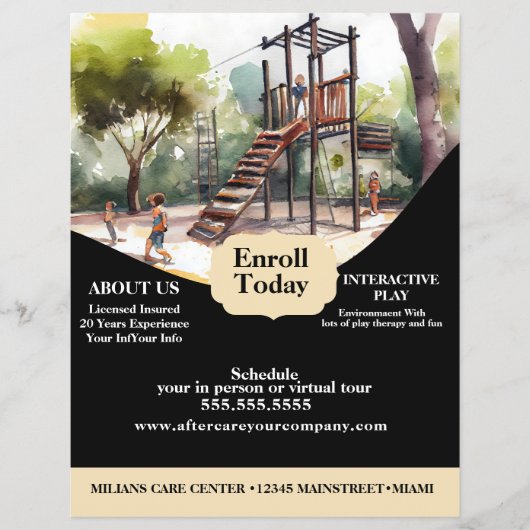 Daycare Playground Park Center Flyer チラシ (正面)