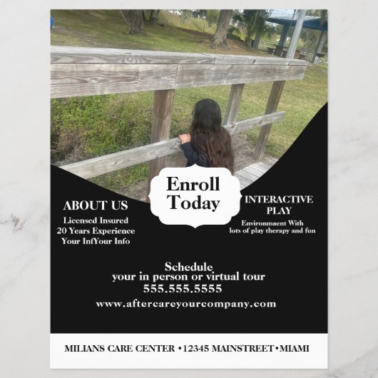 Daycare Playground Park Photo Center Flyer チラシ (正面)