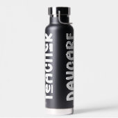 Daycare Teacher Simple White Text Design ウォーターボトル (左面)