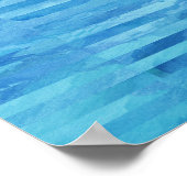 Daydream - Blue Abstract Watercolor Art ポスター (角)