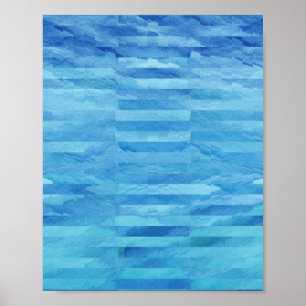 Daydream - Blue Abstract Watercolor Art ポスター
