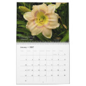 Daylilesのカラフルな雑種のHemerocallis カレンダー (1月 2027)