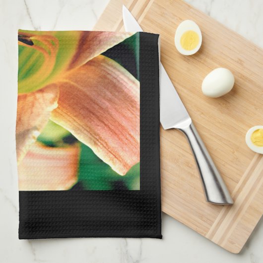 Daylilyマクロ キッチンタオル (四つ折り)