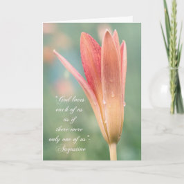 Daylily写真の神についてのオーガスティン引用文 カード