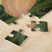 DAYLILY "ブロンドベビー" - – 黄色の緑のオレンジ。 ジグソーパズル (側面)