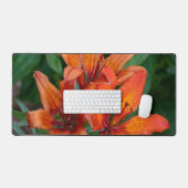 Daylily Botanicalプリント、カナダ写真 デスクマット (キーボード&マウス)