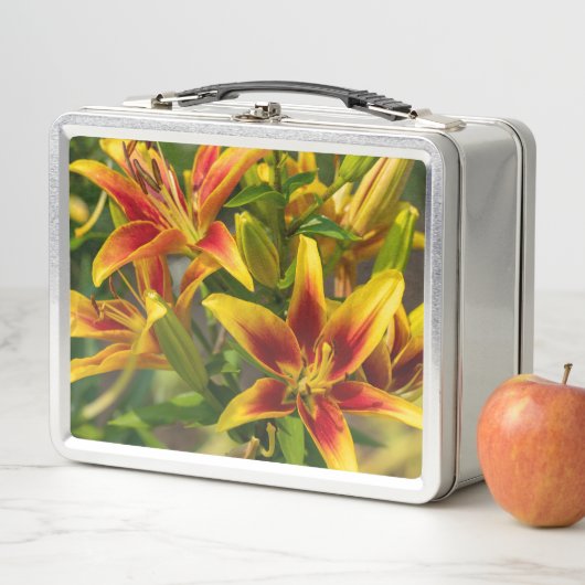 Daylily Botanicalプリント、カナダ写真 メタルランチボックス (インサイチュ)