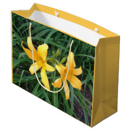 DAYLILY "Downey"デュオ – - – エコープリント。 ラージペーパーバッグ