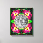 Daylily Flower Frame自分の写真を作成 キャンバスプリント (正面)