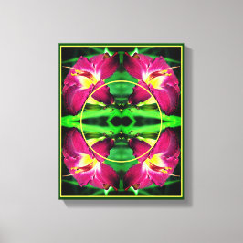 Daylily Flower Frame自分の写真を作成 キャンバスプリント