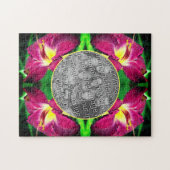 Daylily Flower Frame自分の写真を作成 ジグソーパズル (横)