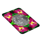 Daylily Flower Frame自分の写真を作成 マグネット (右側)