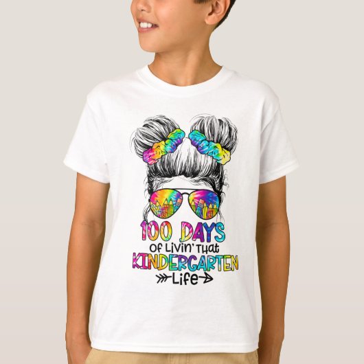 Days Of Livin' That Kindergarten Life 100 Days Of Tシャツ (正面)