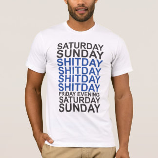 Days of the week black-blue tシャツ