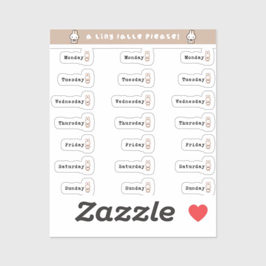 Days of the week sticker sheet シール (シート)