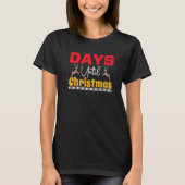 Days until Christmas Santa Hat Xmas PJ costume   Tシャツ (正面)