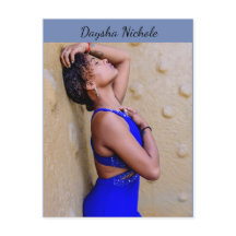 Daysha Nichole、青いドレス、はがき
