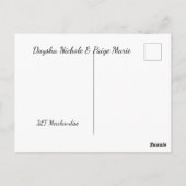 Daysha Nichole & Paige Marie、はがき ポストカード (裏面)