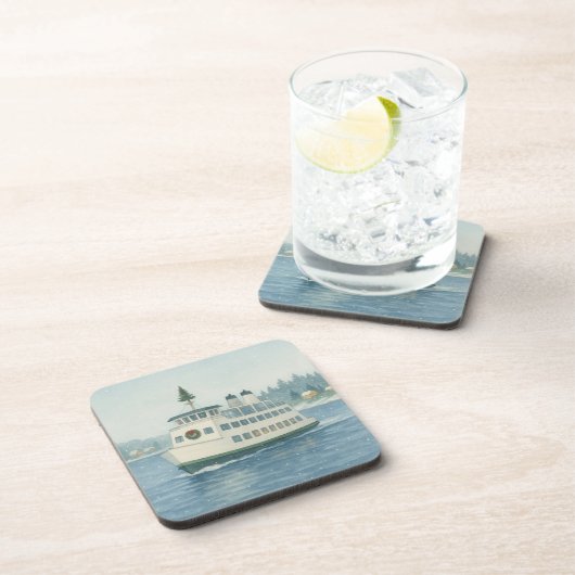 Daytime Ferry Christmas Card コースター (右側)