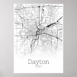 Dayton Map - Ohio - City Map Poster ポスター