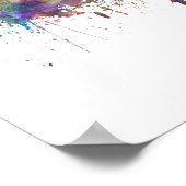 Dayton skyline in watercolor ポスター (角)