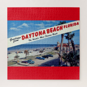 Daytonaビーチ、フロリダ州ヴィンテージポストからの挨拶 ジグソーパズル
