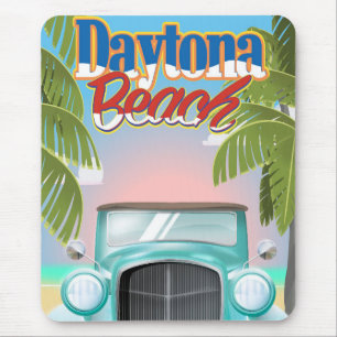 Daytonaビーチ,フロリダUSAヴィンテージ旅行ポスター マウスパッド