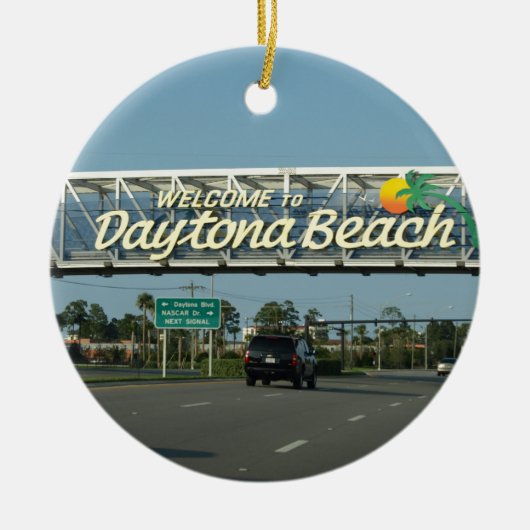 Daytona Beachへの歓迎 セラミックオーナメント (正面)