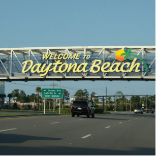 Daytona Beachへの歓迎 写真彫刻マグネット