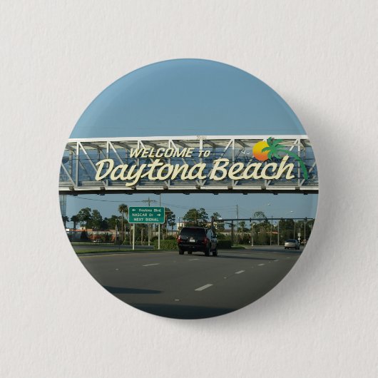 Daytona Beachへの歓迎 缶バッジ (正面)