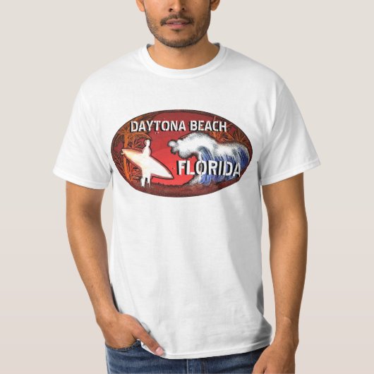 Daytona Beachフロリダのサーファーの芸術の価値ティー Tシャツ (正面)