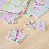 Daytona Beachフロリダ(1952年)のヴィンテージの地図 ジグソーパズル (側面)