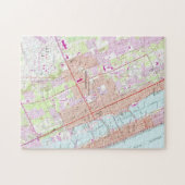 Daytona Beachフロリダ(1952年)のヴィンテージの地図 ジグソーパズル (横)