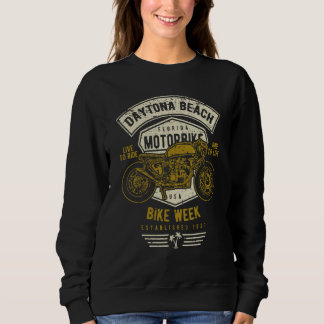 Daytona Beach Bike Week Retro Distressed Motorcycl スウェットシャツ
