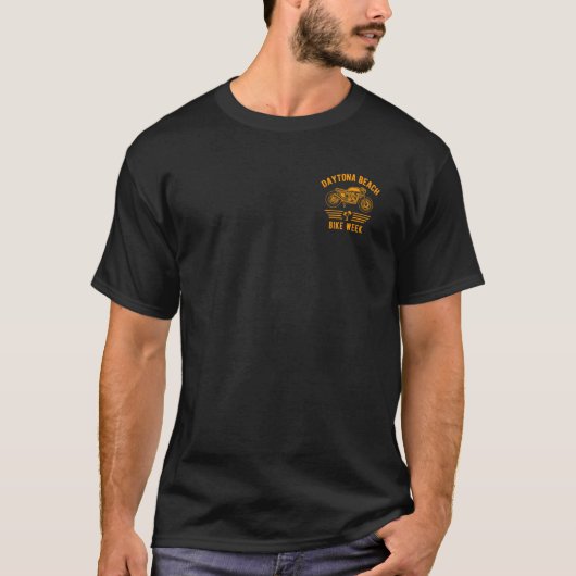 Daytona Beach Bike Week Retro Motorcycle 5 Tシャツ (正面)