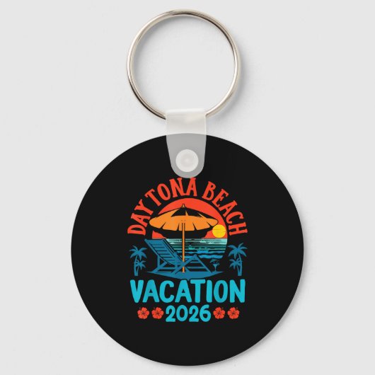 Daytona Beach Florida 2026 Family Vacation Summer  キーホルダー (正面)