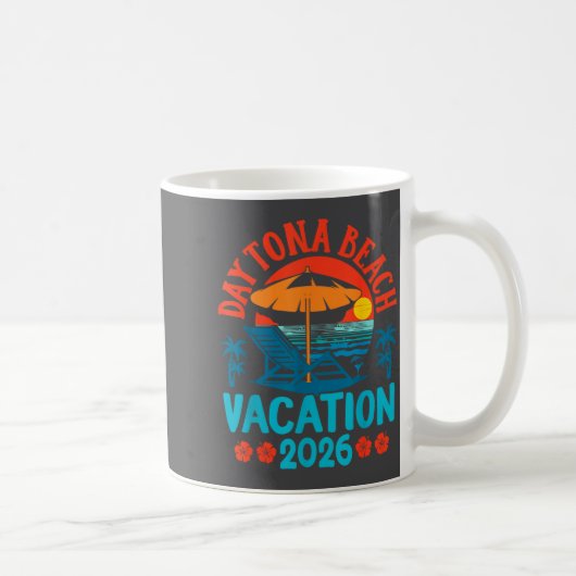 Daytona Beach Florida 2026 Family Vacation Summer  コーヒーマグカップ (右)