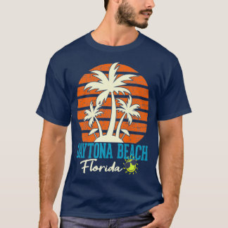 Daytona Beach Florida Palm Trees Orange Sunset Tシャツ