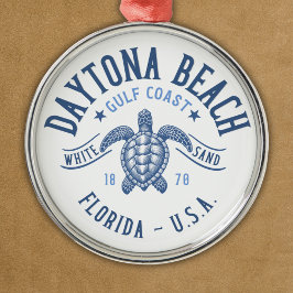 Daytona Beach Florida Paradise Beach メタルオーナメント