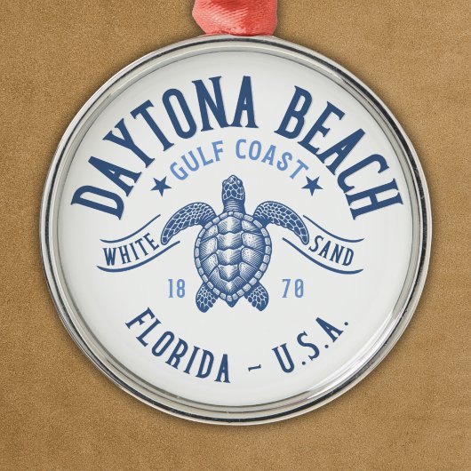 Daytona Beach Florida Paradise Beach メタルオーナメント