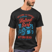 Daytona Beach Florida Retro Hotrod Surf  1 Tシャツ (正面)