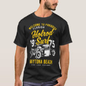 Daytona Beach Florida Retro Hotrod Surf  6 Tシャツ (正面)