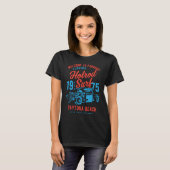Daytona Beach Florida Retro Hotrod Surf Distressed Tシャツ (正面フル)