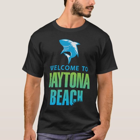 Daytona Beach Florida Shark Bite Tシャツ (正面)