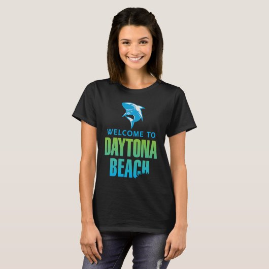Daytona Beach Florida Shark Bite Tシャツ (正面フル)