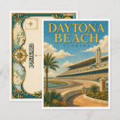 Daytona Beach Florida Speedway GeoSaga ポストカード (正面/裏面)